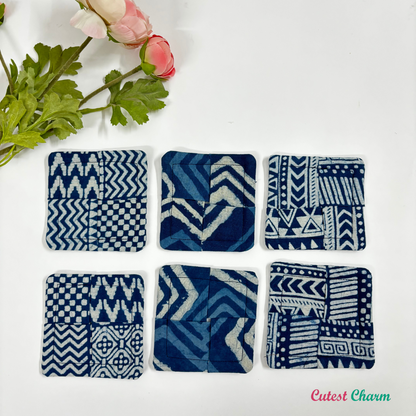 Mix & Match Fabric Coaster Set of 6