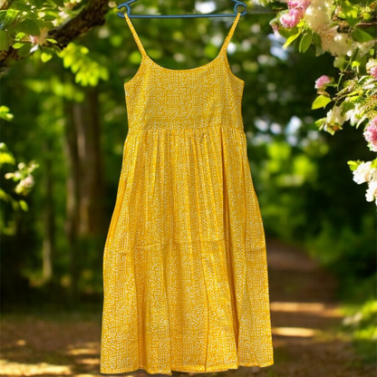 Sunshine yellow strappy dress