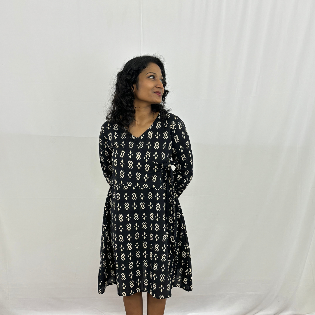 Midnight Moon Wrap Dress