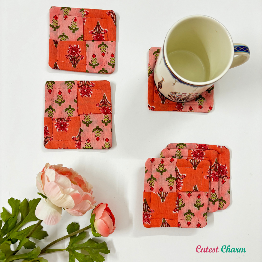 Mix & Match Fabric Coaster Set of 6