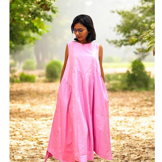 Pink cotton candy free size dress