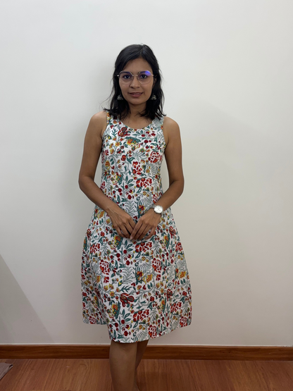 White Floral Titli Dress