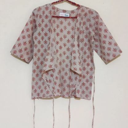 Dabu printed angarkha top